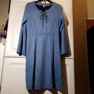 Cable & gauge blue dress